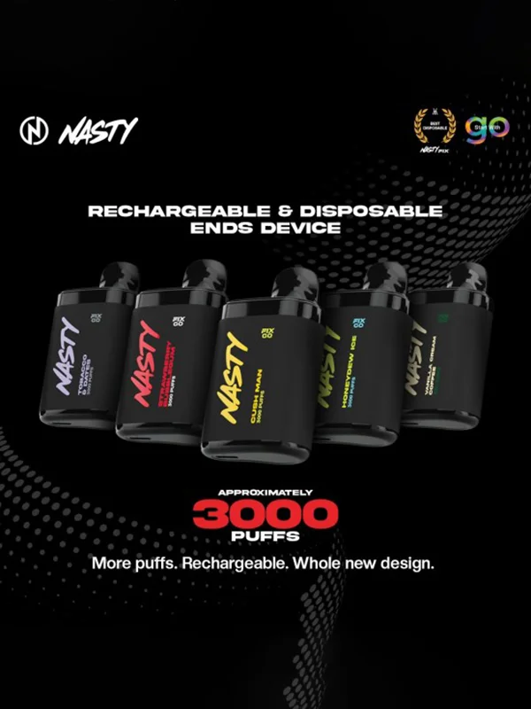 NASTY FİX GO 3000 PUFF DİSPOSABLE VAPE slider 2