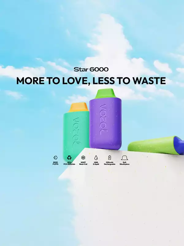 VOZOL STAR 6000 PUFF DİSPOSABLE VAPE