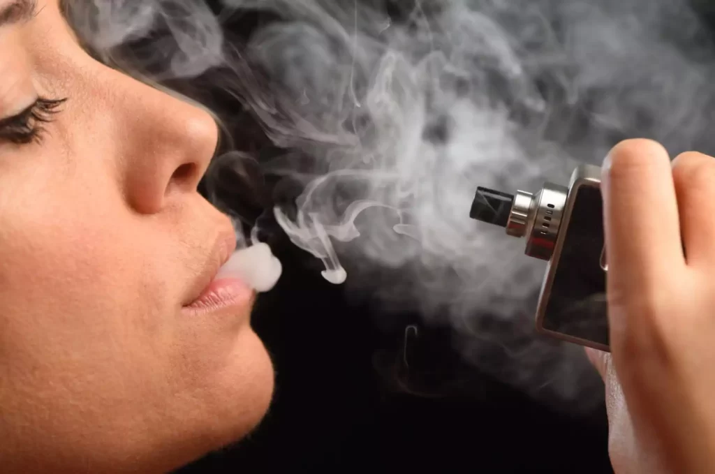 woman vaping