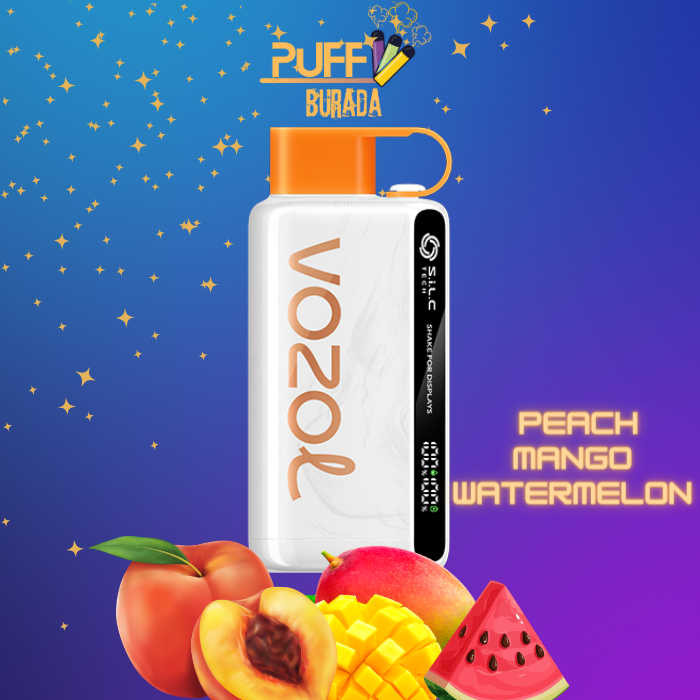 vozol star 12000 puff peach mango watermelon puffburada